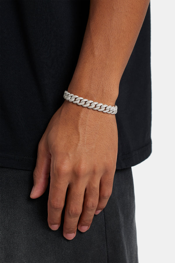 12mm Miami Prong Cuban Link Necklace + bracelet with Zircon Diamond for Men, Iced Out Hip Hop Jewelry
