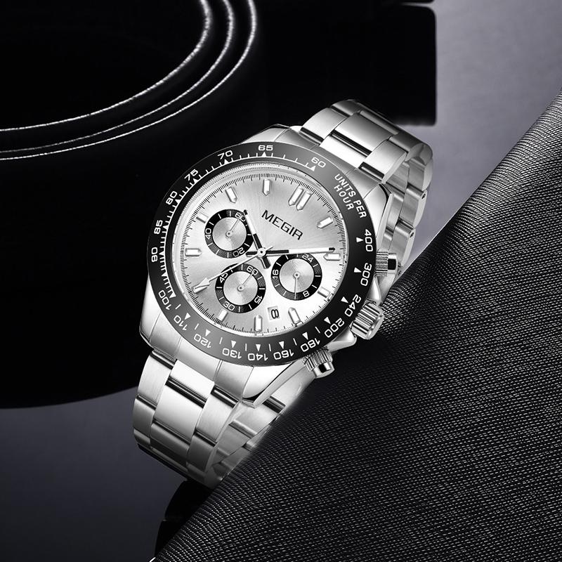 Megir Men’s Creative Quartz Chronograph – Stylish Luxury Wristwatch