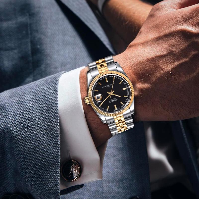 Parnis 36mm Automatic Mechanical Watch – Timeless Men’s Luxury Timepiece