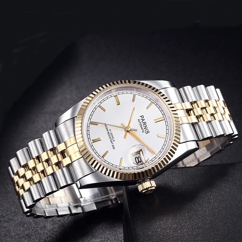 Parnis 36mm Automatic Mechanical Watch – Timeless Men’s Luxury Timepiece