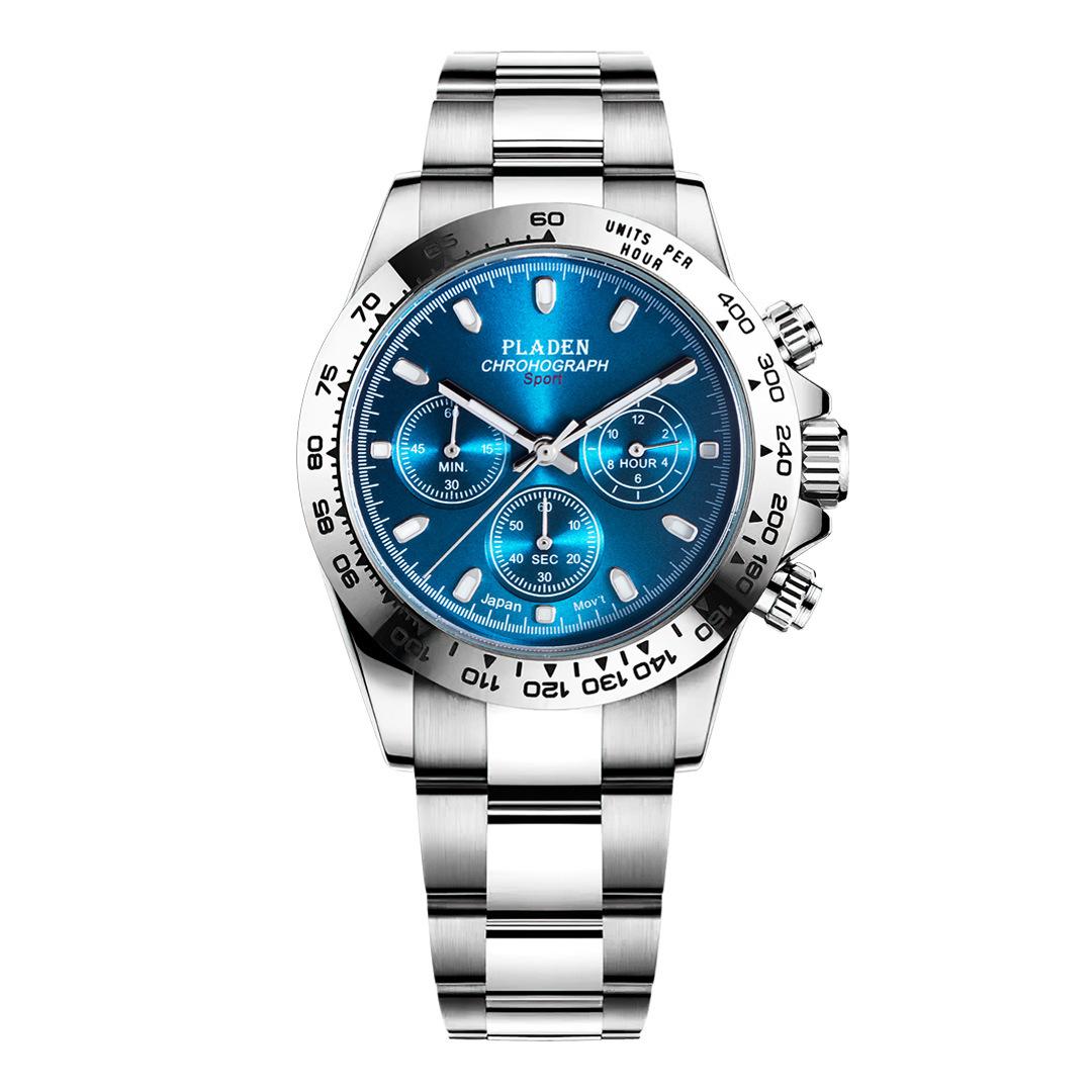 Pladen Men's Stainless Steel Quartz Watch – Classic Business, Luminous Sport Design