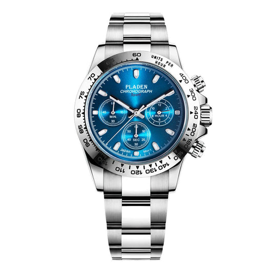 Pladen Men's Stainless Steel Quartz Watch – Classic Business, Luminous Sport Design