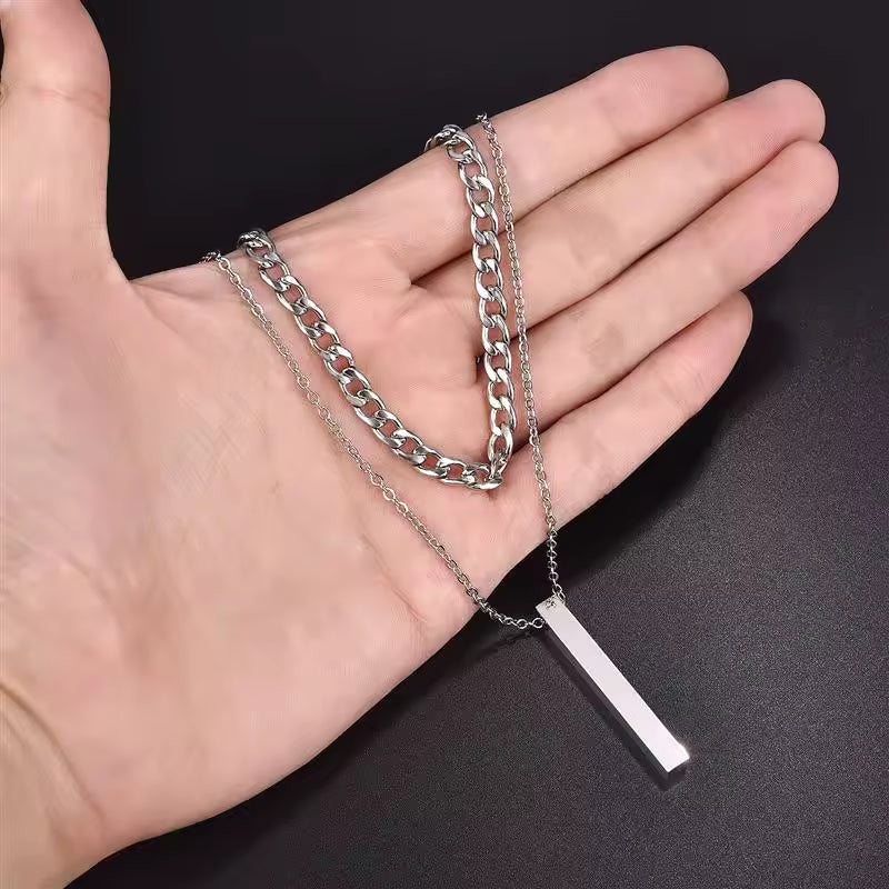 Double Layer Cuban Chain Necklace