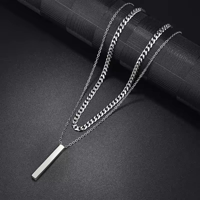 Double Layer Cuban Chain Necklace