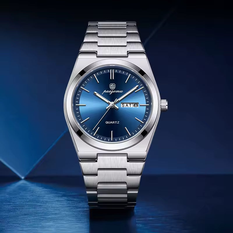 POEDAGAR Luxury Men's Watch – Elegant Stainless Steel Quartz Timepiece