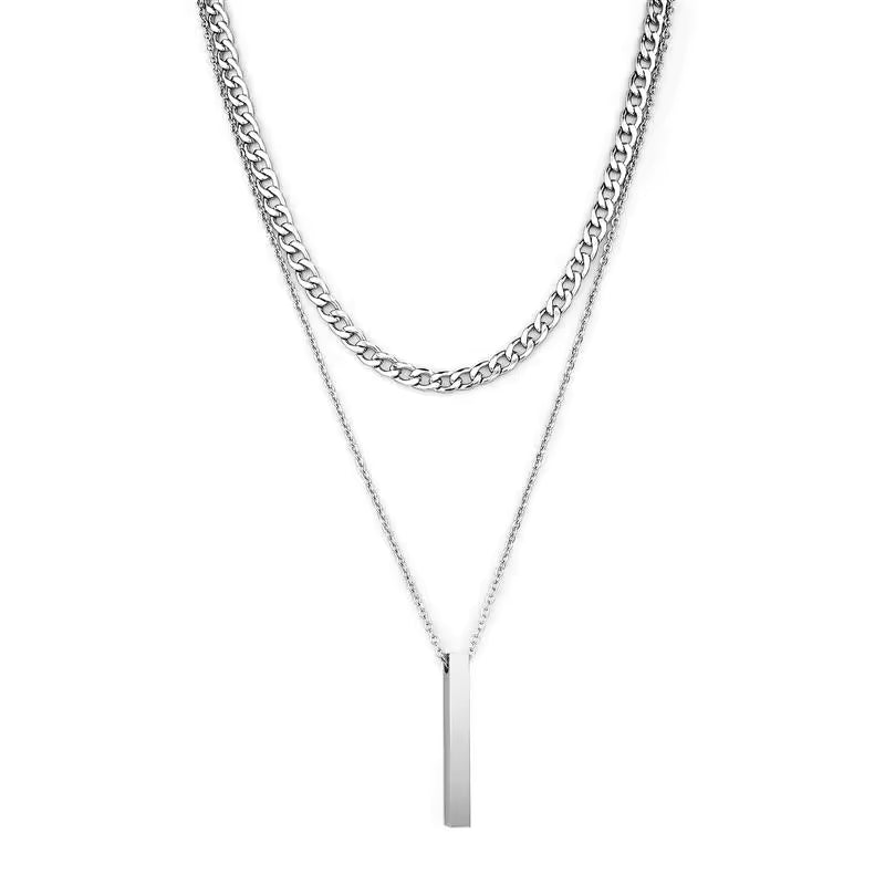 Double Layer Cuban Chain Necklace