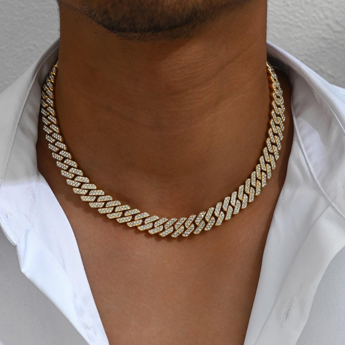 15mm Iced-Out Prong Cuban Chain