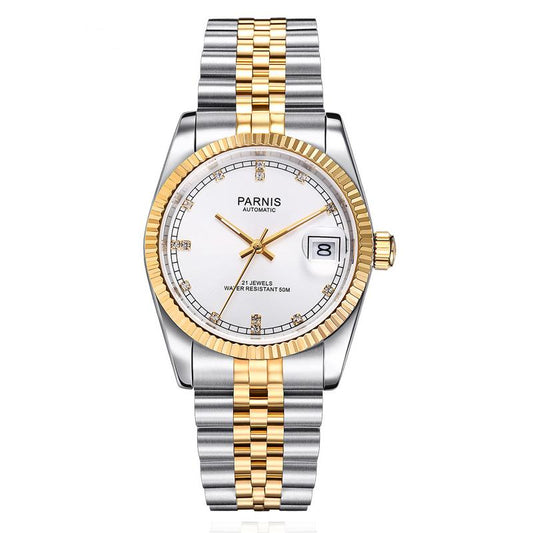 Parnis 36mm Automatic Mechanical Watch – Timeless Men’s Luxury Timepiece